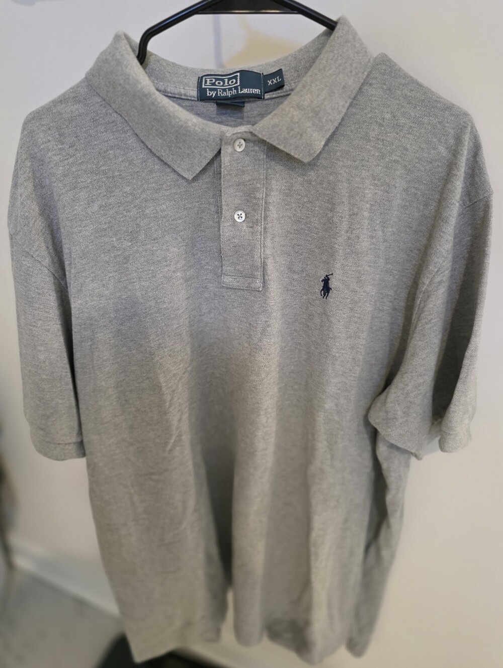 Polo by Ralph Lauren Light Grey Short Sleeve Polo with Navy Pony